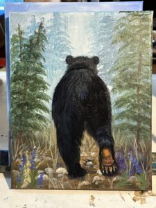 Edie Dafoe's Acrylic Painting: Bear Bottom