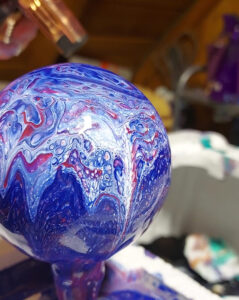 Acrylic Pouring Ball Ornament